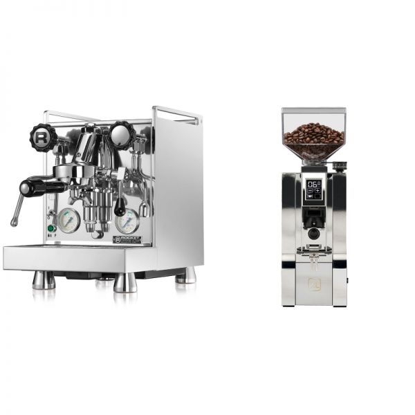 Rocket Espresso Mozzafiato Cronometro V + Eureka Mignon XL, CR chrome