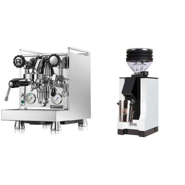 Rocket Espresso Mozzafiato Cronometro V + Eureka Mignon Zero, BL white