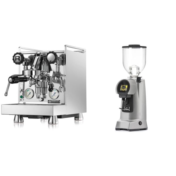 Rocket Espresso Mozzafiato Cronometro V + Eureka Helios 65, grey
