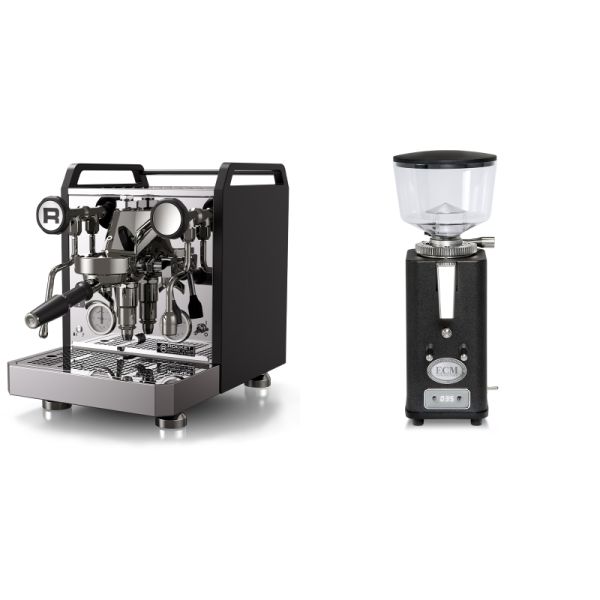 Rocket Espresso Mozzafiato FAST R, black + ECM S-Automatik 64, anthracite