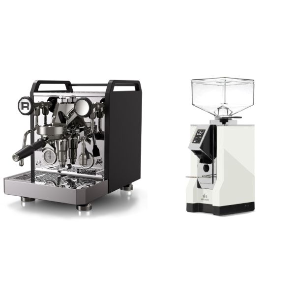 Rocket Espresso Mozzafiato FAST R, black + Eureka Mignon Bravo, CR white