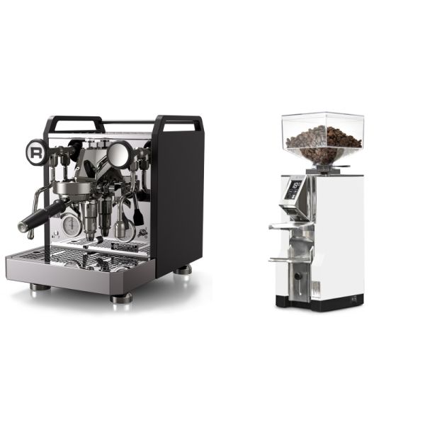 Rocket Espresso Mozzafiato FAST R, black + Eureka Mignon Libra, CR white