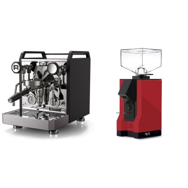 Rocket Espresso Mozzafiato FAST R, black + Eureka Mignon Silenzio, BL ferrari red