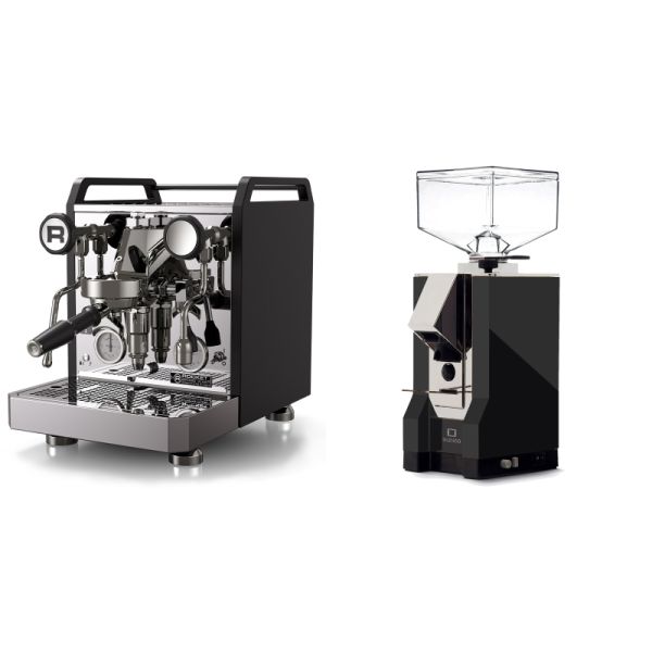 Rocket Espresso Mozzafiato FAST R, black + Eureka Mignon Silenzio, CR black