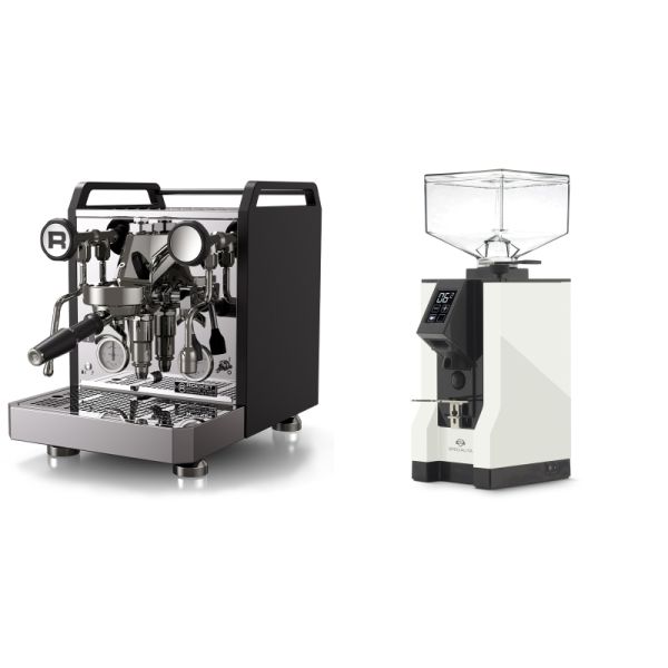 Rocket Espresso Mozzafiato FAST R, black + Eureka Mignon Specialita, BL white