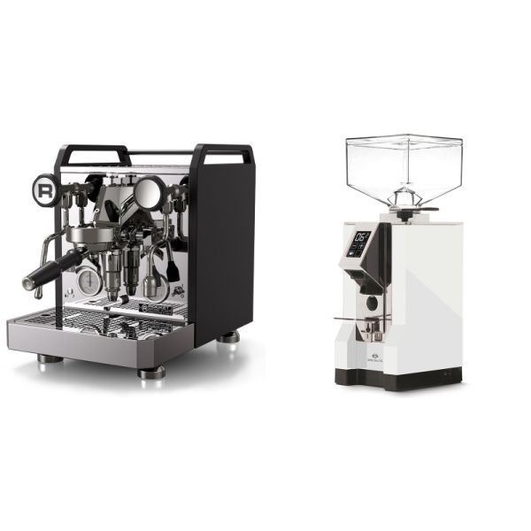 Rocket Espresso Mozzafiato FAST R, black + Eureka Mignon Specialita, CR white