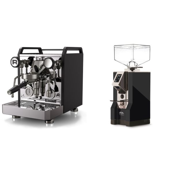 Rocket Espresso Mozzafiato FAST R, black + Eureka Mignon Turbo, CR black