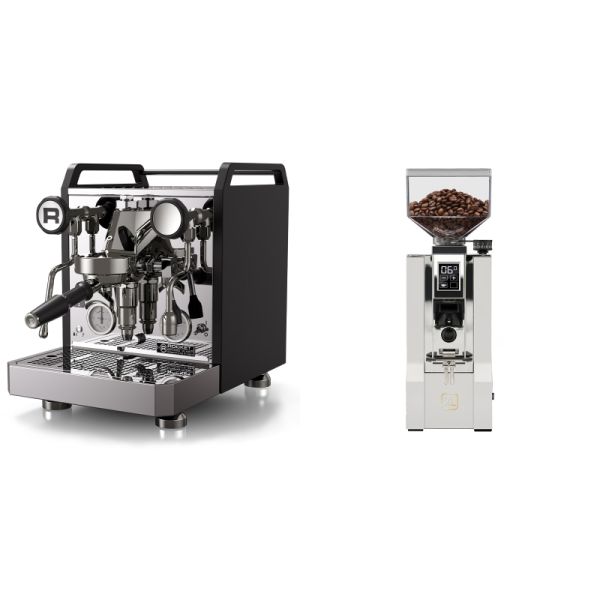 Rocket Espresso Mozzafiato FAST R, black + Eureka Mignon XL, CR white