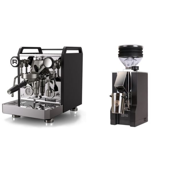 Rocket Espresso Mozzafiato FAST R, black + Eureka Mignon Zero, CR black