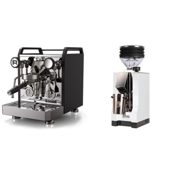 Rocket Espresso Mozzafiato FAST R, black + Eureka Mignon Zero, CR white