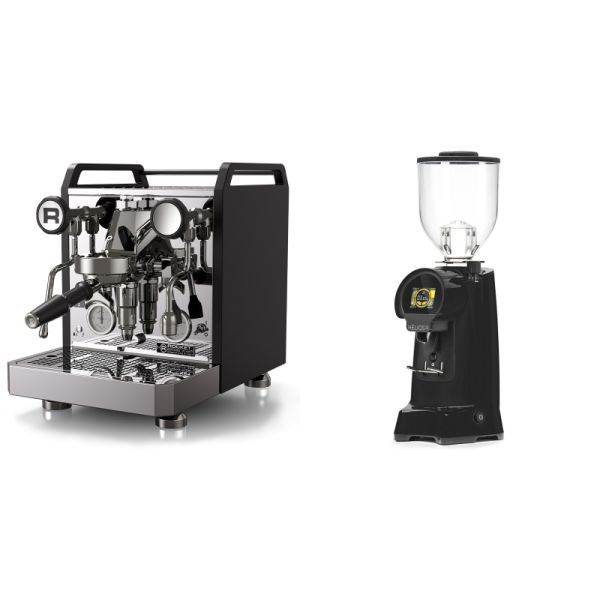 Rocket Espresso Mozzafiato FAST R, black + Eureka Helios 75, black