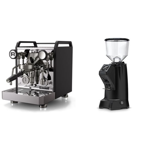 Rocket Espresso Mozzafiato FAST R, black + Eureka Zenith 65 Touch, black