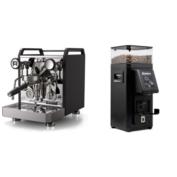 Rocket Espresso Mozzafiato FAST R, black + Rancilio STILE, black