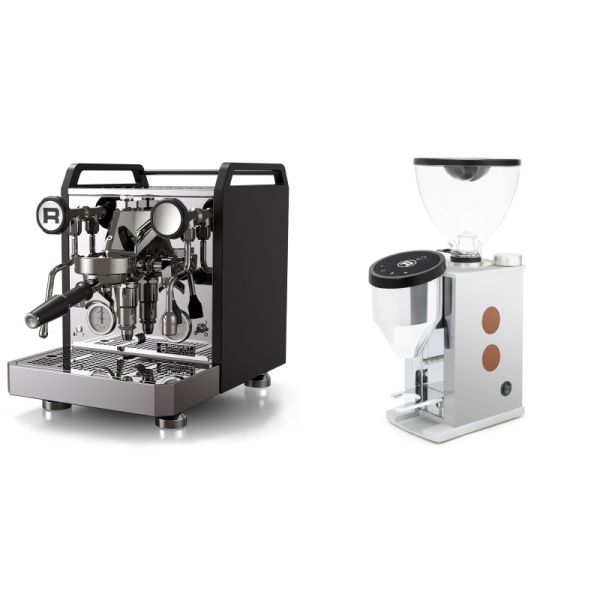 Rocket Espresso Mozzafiato FAST R, black + Rocket Espresso FAUSTINO 3.1, copper