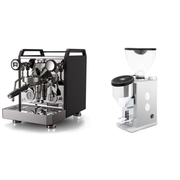 Rocket Espresso Mozzafiato FAST R, black + Rocket Espresso FAUSTINO 3.1, white