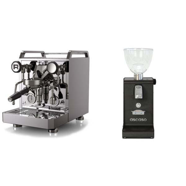 Rocket Espresso Mozzafiato FAST R + Ascaso i-steel, black