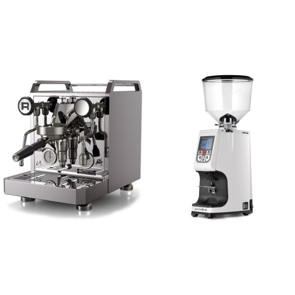 Rocket Espresso Mozzafiato FAST R + Eureka Atom Specialty 65, white