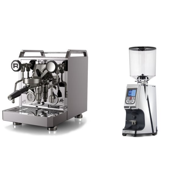 Rocket Espresso Mozzafiato FAST R + Eureka Atom Specialty 75, chrome