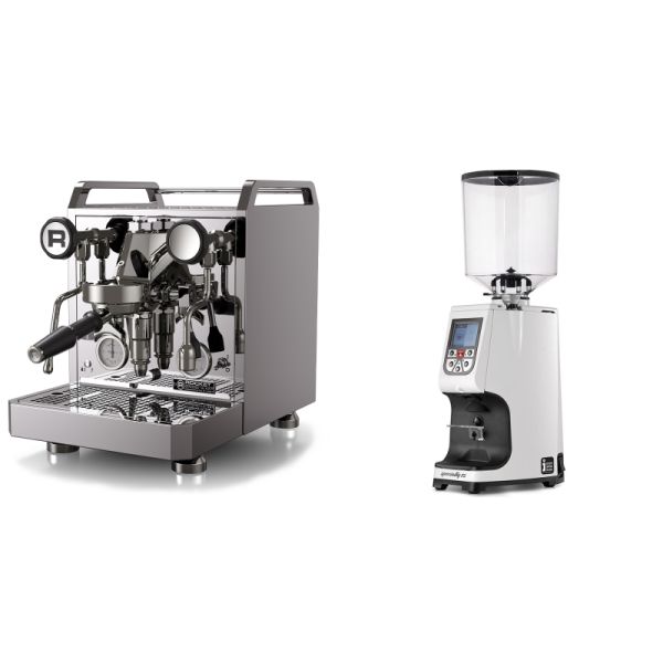 Rocket Espresso Mozzafiato FAST R + Eureka Atom Specialty 75, white