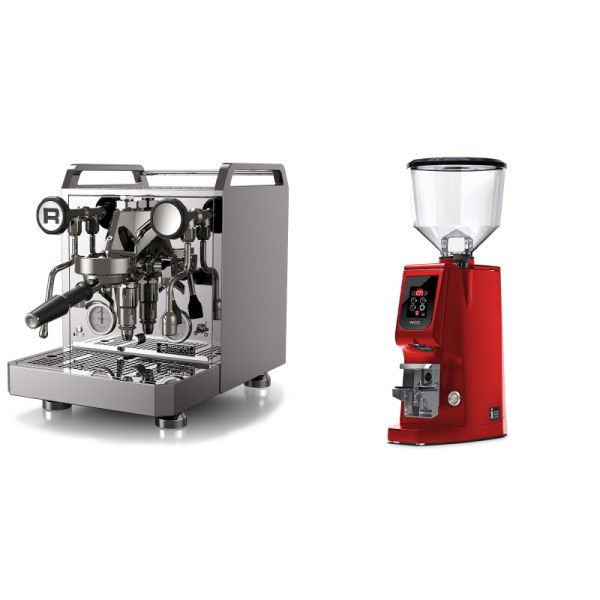 Rocket Espresso Mozzafiato FAST R + Eureka Atom W 65, ferrari red