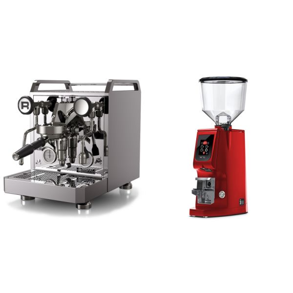 Rocket Espresso Mozzafiato FAST R + Eureka Atom W 75, ferrari red