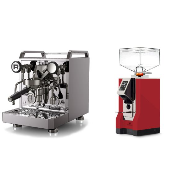 Rocket Espresso Mozzafiato FAST R + Eureka Mignon Perfetto, CR ferrari red