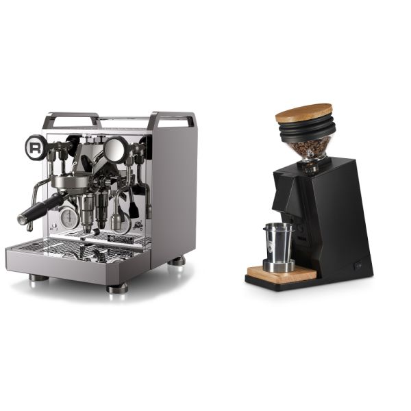 Rocket Espresso Mozzafiato FAST R + Eureka Mignon Single Dose, Black & Oak