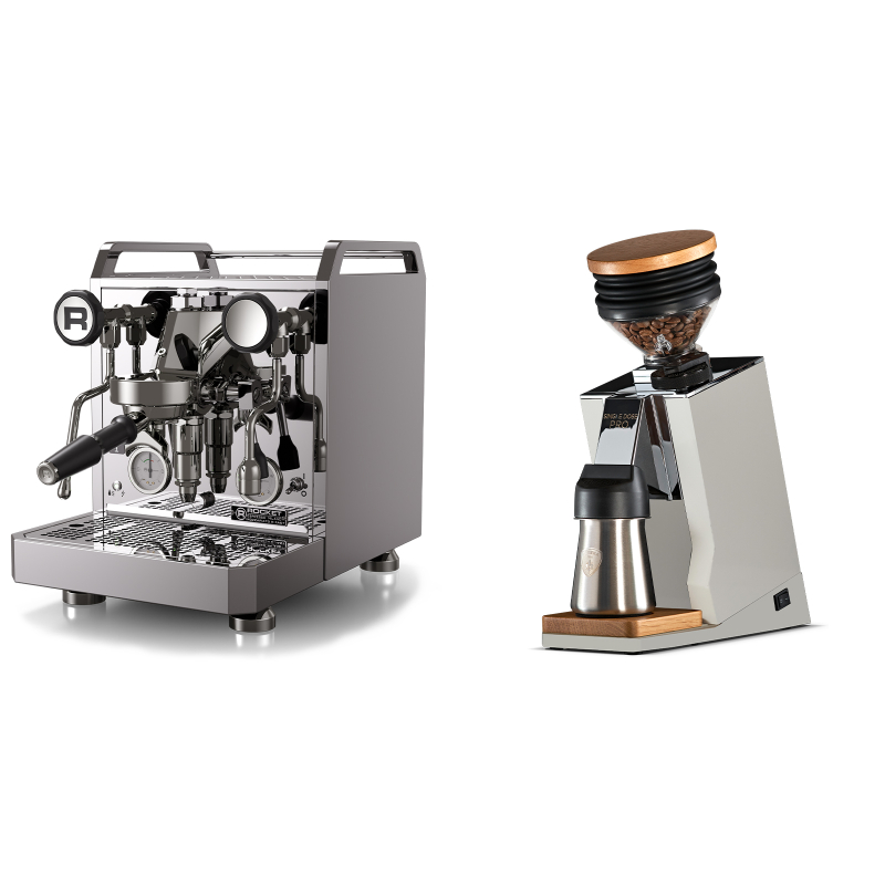 Rocket Espresso Mozzafiato FAST R + Eureka Mignon Single Dose PRO, White & Oak