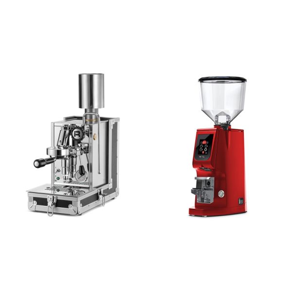 Rocket Espresso Porta Via + Eureka Atom W 75, ferrari red