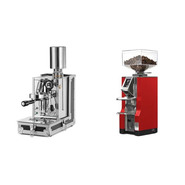 Rocket Espresso Porta Via + Eureka Mignon Libra, CR ferrari red