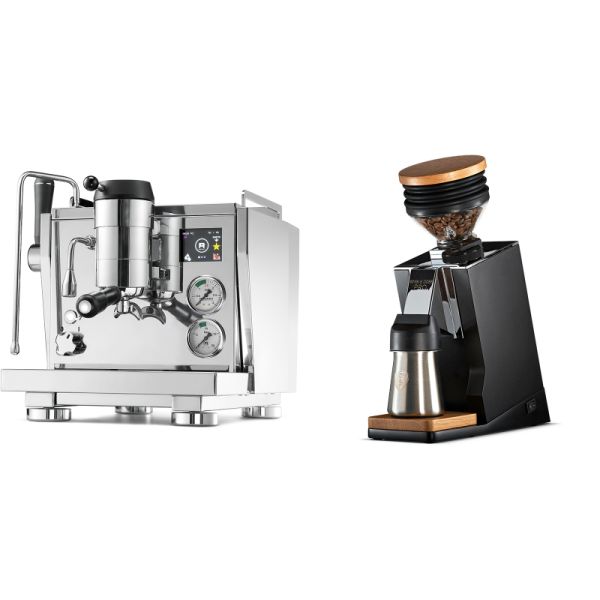 Rocket Espresso R NINE ONE + Eureka Mignon Single Dose PRO, Black & Oak