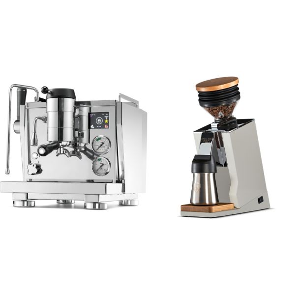 Rocket Espresso R NINE ONE + Eureka Mignon Single Dose PRO, White & Oak