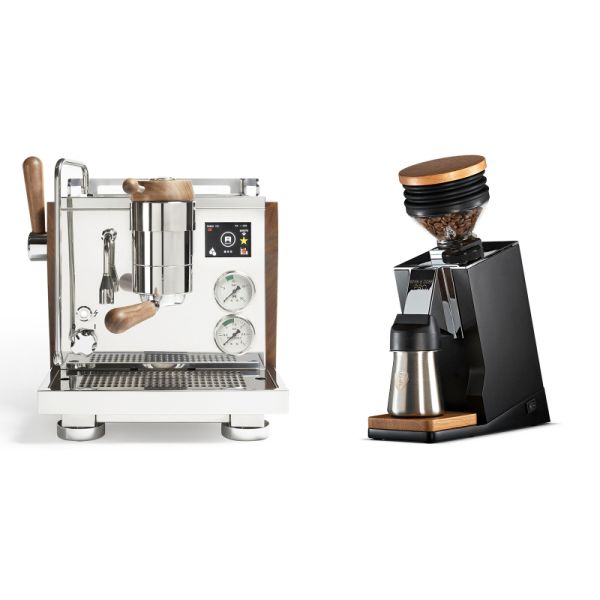 Rocket Espresso R NINE ONE Edizione Speciale + Eureka Mignon Single Dose PRO, Black & Oak