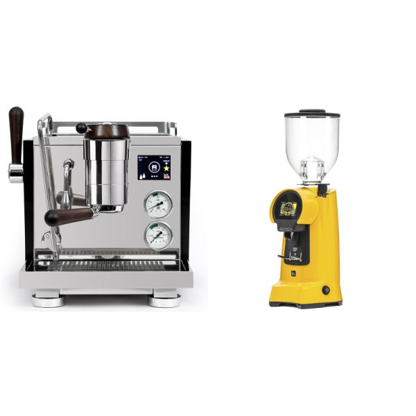 Rocket Espresso R NINE ONE Edizione Speciale + Eureka Helios 75, yellow