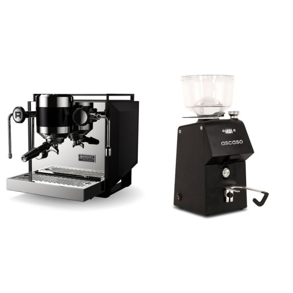 Rocket Espresso Bicocca, black + Ascaso H64, black