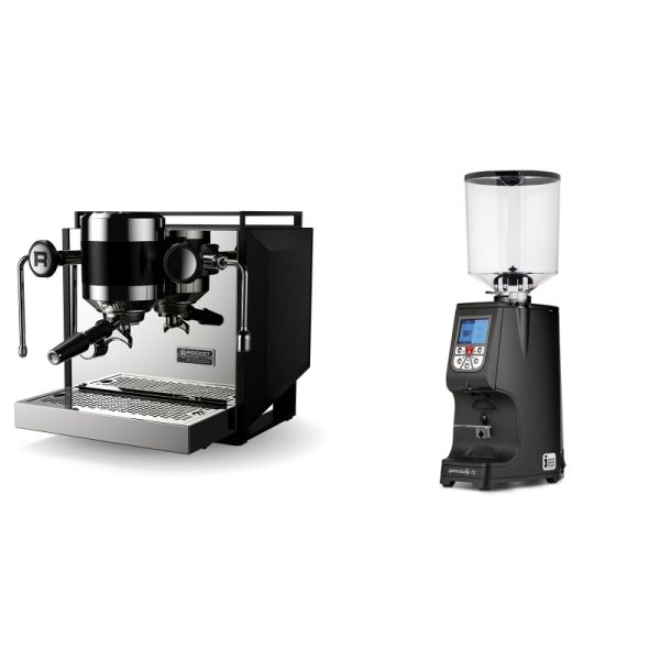 Rocket Espresso Bicocca, black + Eureka Atom Specialty 75, black