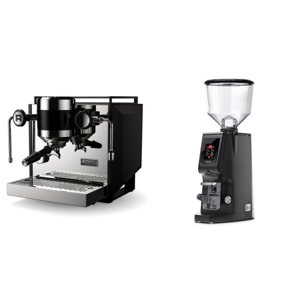 Rocket Espresso Bicocca, black + Eureka Atom W 65, black