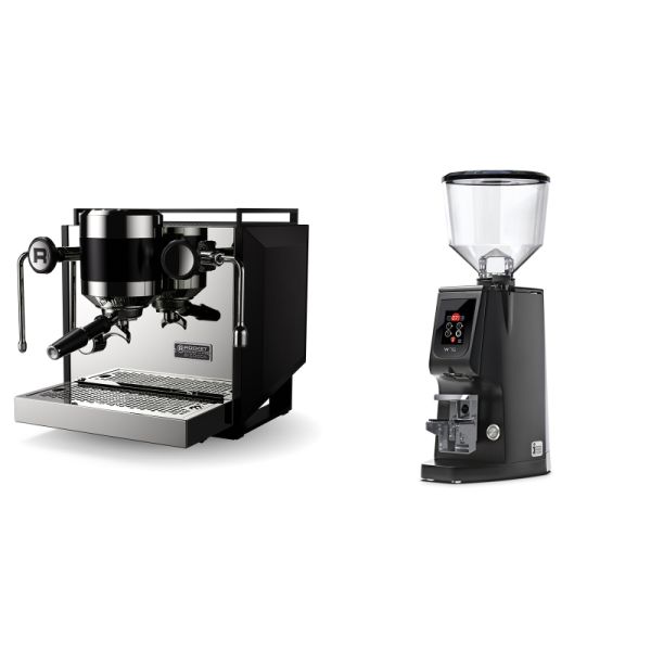 Rocket Espresso Bicocca, black + Eureka Atom W 75, black