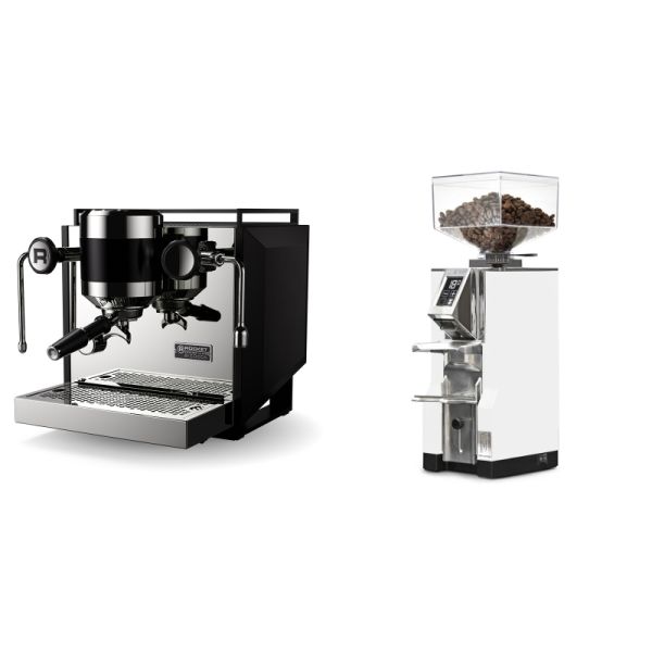 Rocket Espresso Bicocca, black + Eureka Mignon Libra, CR white