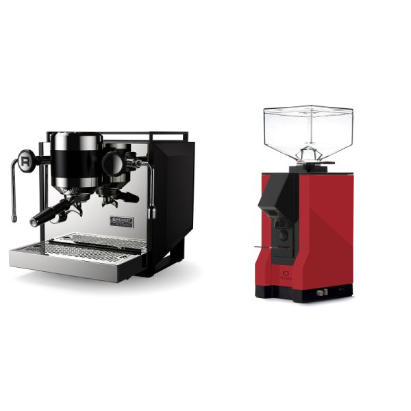 Rocket Espresso Bicocca, black + Eureka Mignon Silenzio, BL ferrari red