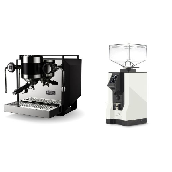 Rocket Espresso Bicocca, black + Eureka Mignon Specialita, BL white