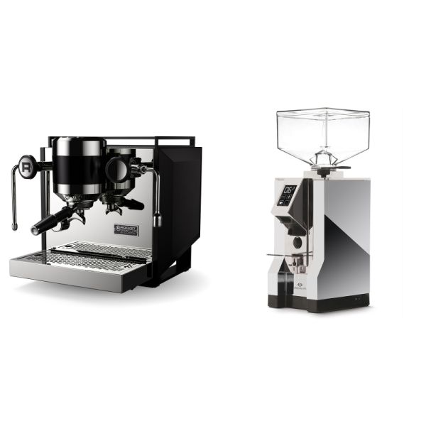 Rocket Espresso Bicocca, black + Eureka Mignon Specialita, CR chrome