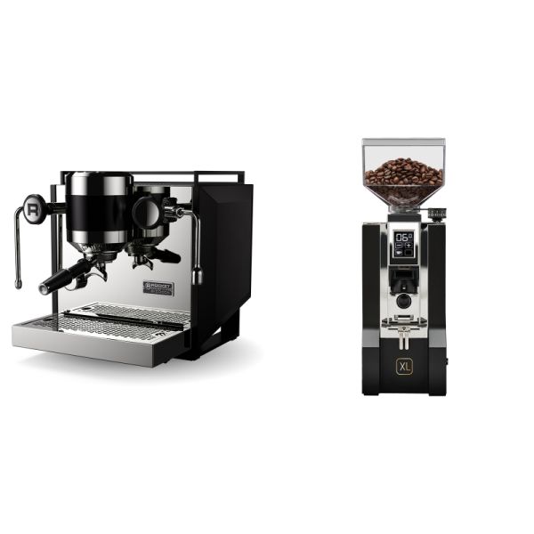 Rocket Espresso Bicocca, black + Eureka Mignon XL, CR black