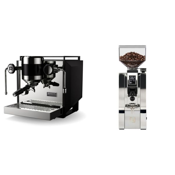 Rocket Espresso Bicocca, black + Eureka Mignon XL, CR chrome