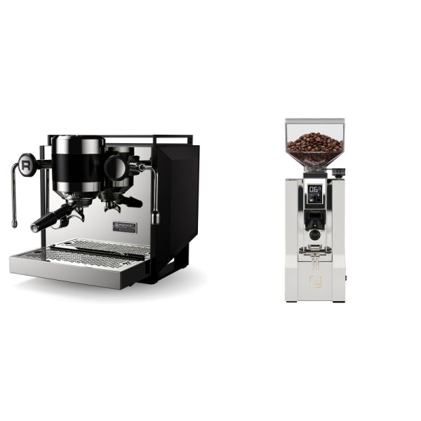 Rocket Espresso Bicocca, black + Eureka Mignon XL, CR white