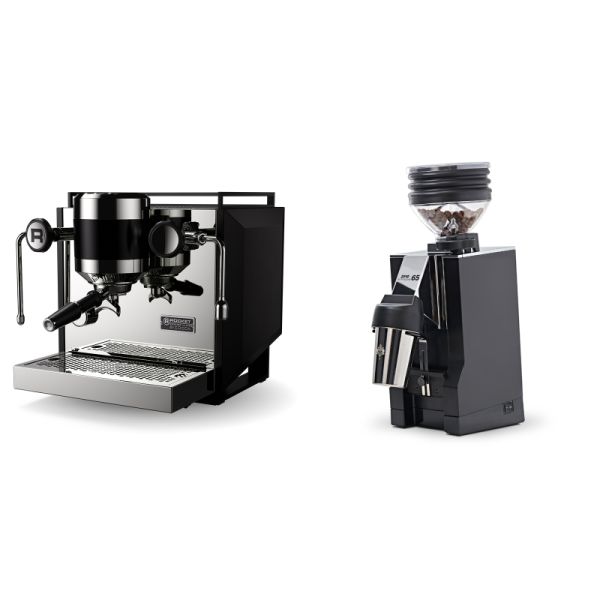 Rocket Espresso Bicocca, black + Eureka Mignon Zero 65 All Purpose, CR black