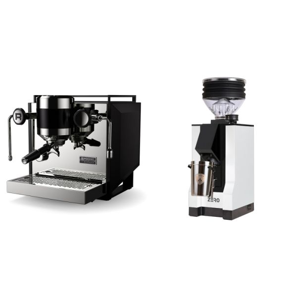 Rocket Espresso Bicocca, black + Eureka Mignon Zero, BL white