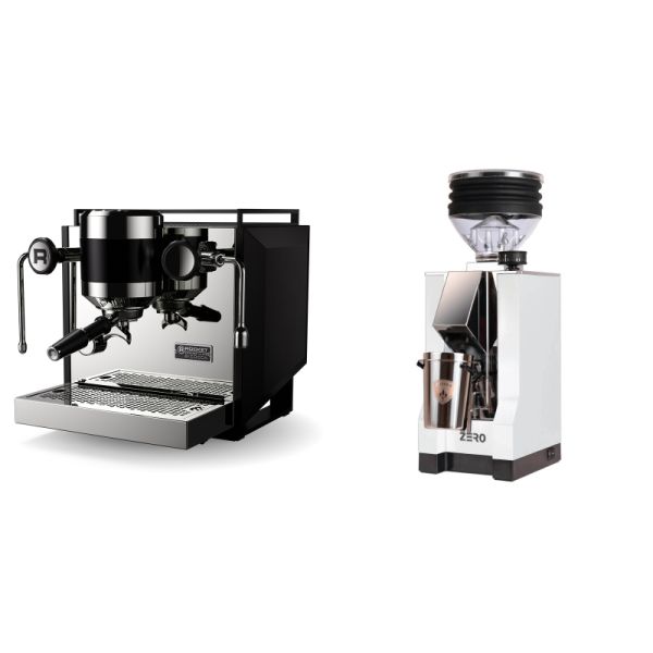 Rocket Espresso Bicocca, black + Eureka Mignon Zero, CR white