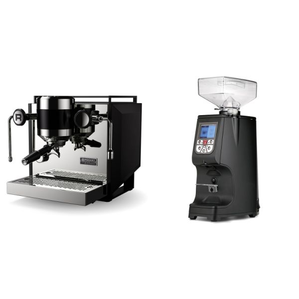 Rocket Espresso Bicocca, black + Eureka Atom 60, black