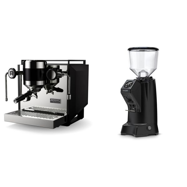 Rocket Espresso Bicocca, black + Eureka Nadir 65 Touch, black